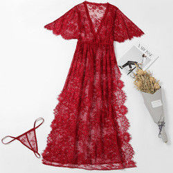 Seamless Breathable Long Sexy Lingerie Anti-Static Lace Bodysuit Lingerie