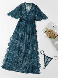 Seamless Breathable Long Sexy Lingerie Anti-Static Lace Bodysuit Lingerie